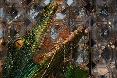 New York City Fifth Avenue 754-4 Jeweled Crocodile Bergdorf Goodman Window Display